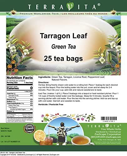 Tarragon Leaf Green Tea (25 tea bags, ZIN: 541189)