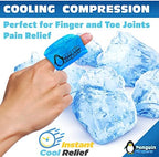 Finger Ice Pack, Finger and Toe Cold Gel Reusable Cryotherapy Compression Sleeve for Injuries, Arthritis, Tendonitis, Gout, or Sprains, No-Toxins and Latex Free.