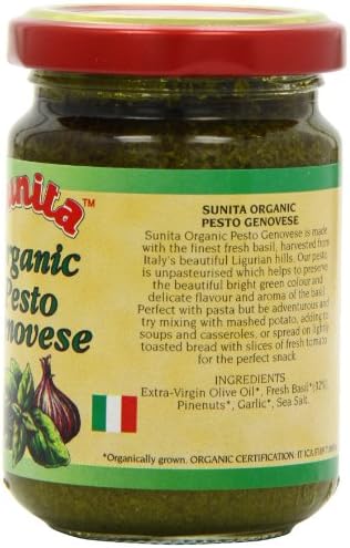 Sunita Organic Pesto Genovese 130 g (Pack of 3)