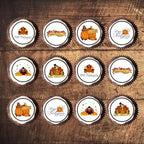PRECUT Thanksgiving Cupcake Toppers, Edible Thanksgiving Mini Cake Decorations - Edible Fall Party Decorations, Thanksgiving Cake Topper, Edible Pumpkin Cake Decorations (48)