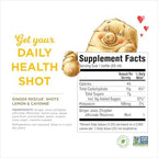 Ginger Rescue Shots by The Ginger People – Energy Boosting, Caffeine Free Energy, Digestive Heath, Lemon & Cayenne Flavor, 2 Fl Oz (Pack of 12)