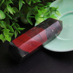 Acxico 1Pcs 80-100mm Natural Bloodstone Obelisk Tower Point Crystal Energy