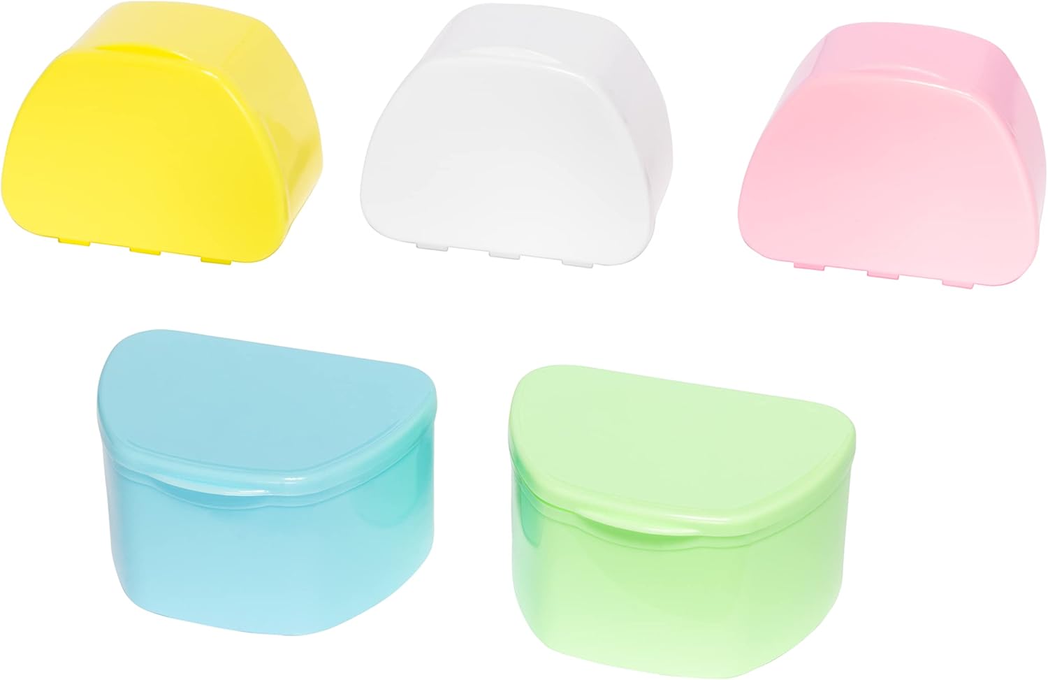 Denture Cases 30 Bulk Pack - Dental Box For Artificial Teeth, Mouth Guard, Night Guard, Gum Shields, Retainer - Denture Bath Container for Women and Men - Travel Denture Cup by PlastCare USA