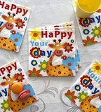 AM Décor - 20ct Soft 3-Ply Paper Luncheon Napkins Happy Birthday -13" x 13" (Unfolded) Giraffe