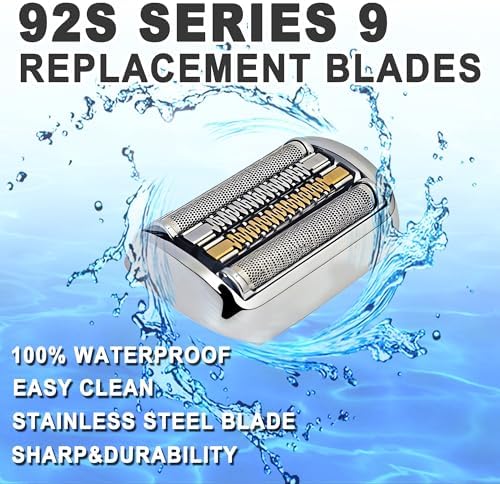 92S Shaver Replacement Heads for Series 9,Replacement Foil & Cutter Blade Compatible with All Series 9 Electric Razor