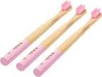 Y-Kelin Bamboo V-Shaped Orthodontic Toothbrush, 3pcs, Pink