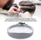 DIY Hair Trimming Template Haircut Band Breathable Curved Degion Silicone Home Hair Trimming Guide for Boys Men (Gray)