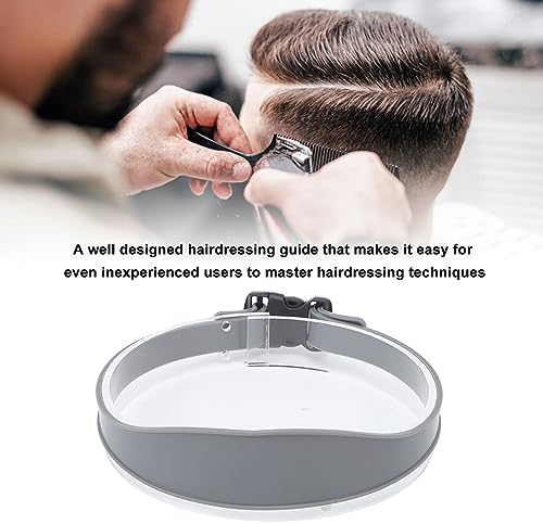 DIY Hair Trimming Template Haircut Band Breathable Curved Degion Silicone Home Hair Trimming Guide for Boys Men (Gray)