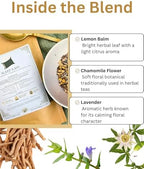 The Good Village Co. Sleep Easy Loose Leaf Herbal Tea, Caffeine Free Botanical Blend with Lemon Balm, Egyptian Chamomile Flower & Lavender, 2.5 oz, Approx. 50 Servings
