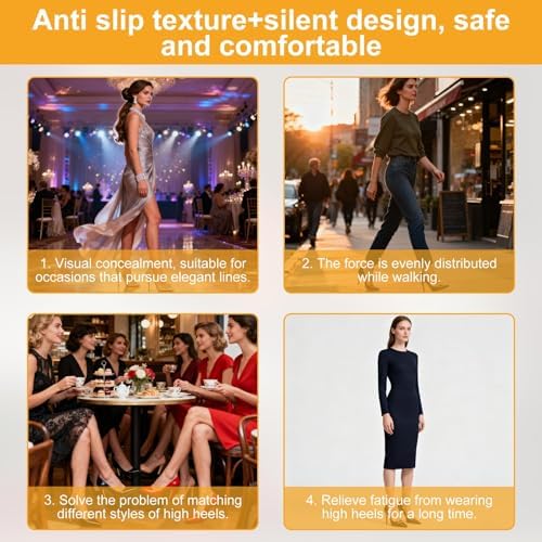 20 Pairs High Heel Replacement Tips - 5 Size U-Shape Womens Shoes Heel Tips Repair Kit, Heels Caps for High Heels, Non-Slip Shoe Tips for Women's Shoes (8/9/10/11/12/12.5mm,Black)