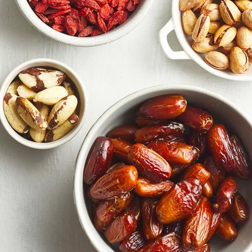 Elan Organic Pitted Dates, 6.5 oz, Naturally Sweet Dried Fruits, No Pits, No Sugar Added, No Sulphites, Non-GMO, Vegan, Gluten-Free, Kosher, Deglet Noor Dried Dates