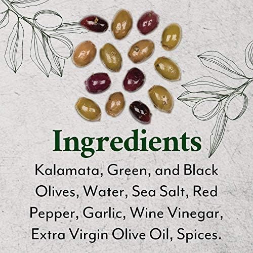 Roland Foods Pitted Greek Country Olive Mix, Specialty Imported Food, 4 Pound 6 Ounce, Pack of 1