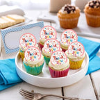40Pcs Edible Thank You Cupcake Toppers Picks Thanksgiving Day Cupcake Decorations for Baby Shower Boys Girls Birthday Party Supplies