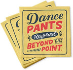 Em & Friends 20-Count Cocktail Napkins, 5 x 5-inches, Dance Pants