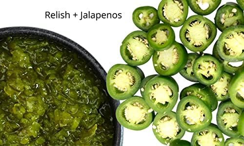 Mrs Kleins Sweet Relish Blended With Spicy Jalepeno Peppers | Sweet & Hot Relish Perfect for Chicago Dogs, hotdogs, hamburgers, chicken sandwiches and deli sandwich | sweet n hot relish