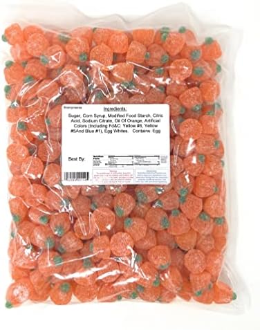 Orange Jelly Pumpkin Shaped Candy, Autumn, Halloween Bulk 4 Pounds