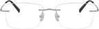 Eyekepper Titanium Rimless Reading Glasses Frameless Rectangle Readers Women Men Silver +0.50