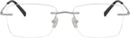 Eyekepper Titanium Rimless Reading Glasses Frameless Rectangle Readers Women Men Silver +1.75