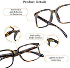 LifeArt Blue Light Blocking Glasses, Anti Eyestrain, Computer Reading Glasses, Gaming Glasses, TV Glasses for Women Men, Anti Glare (Amber, 1.75 Magnification)