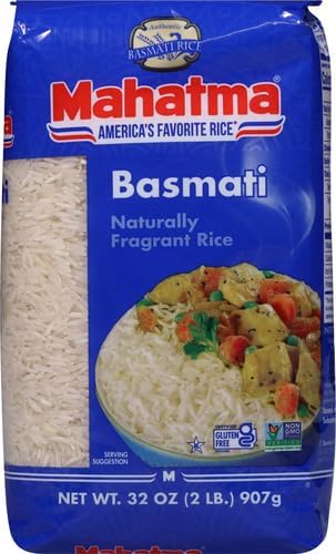 Mahatma Indian Basmati, 32-Ounce Bag of Rice, Fluffy, Floral, and Nutty-Flavored Rice, Stovetop or Microwave