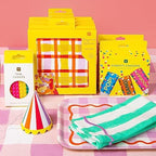 Talking Tables 20 x Gingham Pattern Napkins - Colourful Paper Serviettes, Disposable Tableware for Easter, Birthday, Picnic, Summer, Decoupage