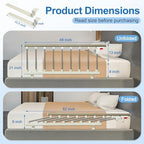 Bed Side Rails Guard for Elderly Adults Seniors Assist Rail Safety Bed Cane Railings Fold Down Handle Handicap Medical Support Assistance Devices Half Grab Bar