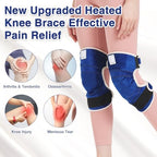 AOBOCO 1 Pair Heating Pad for Knee Pain Relief & Arthritis - Upgrade Heated Knee Wraps 30s Fast Heat - Knee Braces for Knee Treatment Men and Women Auto Shut Off & 86℉-158℉