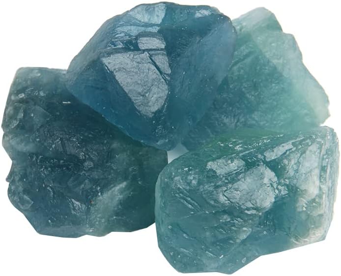 Acxico 100g Natural Rough Blue Fluorite Stone Quartz Crystal Healing Gem Specimen Bulk