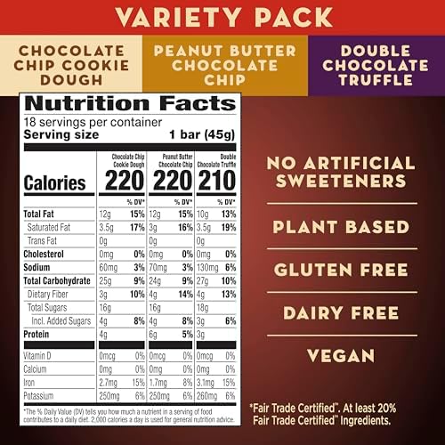 Larabar Chocolate Variety Pack, Fruit and Nut Bars, Gluten Free and Vegan, 28.8 oz, 18 Ct