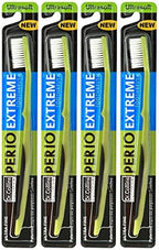 Dr. Collins Perio Extreme Toothbrush, (Colors Vary) (Pack of 4)