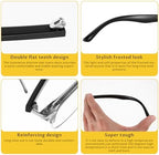 Ptwola Glasses Replacement Temple Eyeglass Arms Legs Replacement Repair Accessories with Screws, Washers, Screwdriver, Nose Pads (Black)