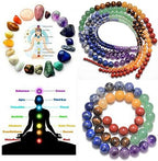AD Beads Healing Reiki 7 Chakras Yoga Natural Gemstone Round Loose Beads 10mm 16''