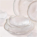 Fruit Bowls Glass Fruit Plate Living Room Home Coffee Table Simple Salad Bowl Snack Candy Dish Snack Plate fruit basket (Color : A, Size : L)