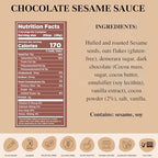 Seed + Mill - Tahini Sauce - Chocolate Sesame - Chocolate Tahini in a Squeeze Bottle - Vegan, Kosher, Non-GMO, Paleo, Gluten Free - Great on Fruit, Toast, in Crepes, Desserts, & Hummus - 10.93oz