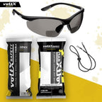 voltX 'CONSTRUCTOR' BIFOCAL Reading Safety Glasses (SMOKE/GRAY +2.0 Dioptre) ANSI Z87.1+ & CE EN166F, certified/Cycling Sports Glasses includes safety cord + UV400 anti fog coated lens