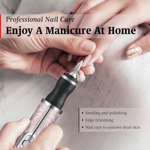Toenail Grinder for Thick Toenails Men & Women - Electric Nail File Kit with 12 Attachments, Cordless Rechargeable Toe Nail Sander, Portable Pedicure Tool for Home Care (Blue)