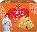 Bikaji Patisa 14.11 oz (400 g), Traditional Soan Papdi Style Flaky Indian Sweet, Light and Crunchy North Indian Mithai, Ready to Eat Dessert Sweet Box