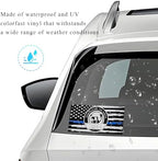 2PCS Thin Blue Line Sticker Code 4, Police Support Sticker American Flag Thin Line Decal, Waterproof Thin Line Flag Stickers Support Law Enforcement for Car Window Laptop (Larger)