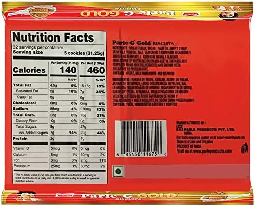 Parle-G Gold Biscuits, 1 KG (10 pack of 100g)