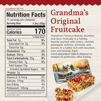 Beatrice Bakery Co. Original Fruitcake in Holiday Tin, Grandma's Old Fashioned Fruit and Nut Freshly Made, Brandy, Bourbon and Rum Fruitcake, Est. 1917 (16 oz Tin)