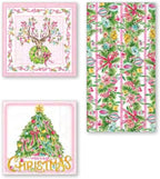 IHR Ideal Home Range Cocktail Napkins Disposable 3-Ply Paper Party Napkin Pack, 5" x 5", Vintage Ornament Deer, 20-Count