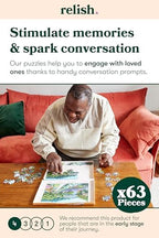 Relish Dementia Puzzles for Adults, 63 Piece Monet's Garden Jigsaw Puzzle, Dementia Activities for Seniors