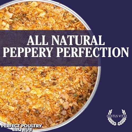 Perfect Poultry BBQ Rub | Gourmet Seasoning | Artisanal Spice Blend | 7.5 oz (212g) | All Natural | Non GMO | Small Batch | No MSG or Artificial Ingredients | Bougie BBQ | Gustus Vitae | #806