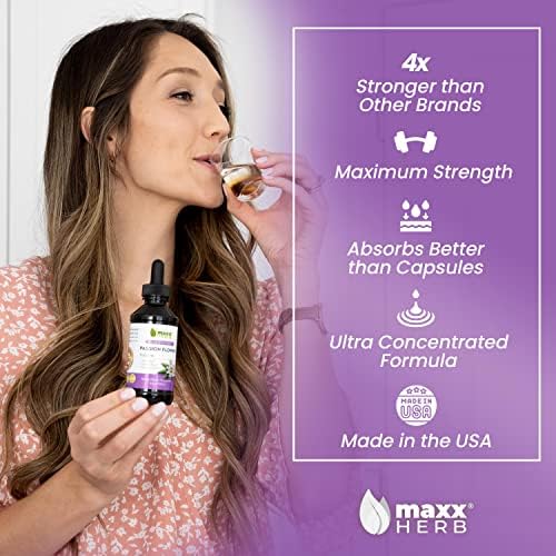 Maxx Herb Passion Flower Extract - Max Strength Passion-Flower Liquid Absorbs Better Than Capsules, for Relaxation and Stress Relief, Alcohol-Free - 4 Oz Bottle (60 Servings)