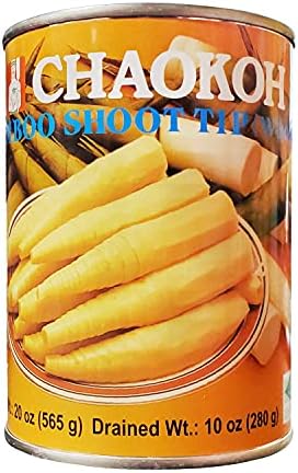 Chaokoh Bamboo Shoot Tip Whole in Water (6 Pack, Total of 120oz)
