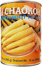 Chaokoh Bamboo Shoot Tip Whole in Water (6 Pack, Total of 120oz)