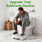 EmoH Squatting Stool for Adults - 16.7" Wide 2-in-1 Adjustable Poop Stool - Heavy Duty Non-Slip Toilet Stool for Better Posture & Bathroom Use,Potty Training,Toddler Step Stool for Kids