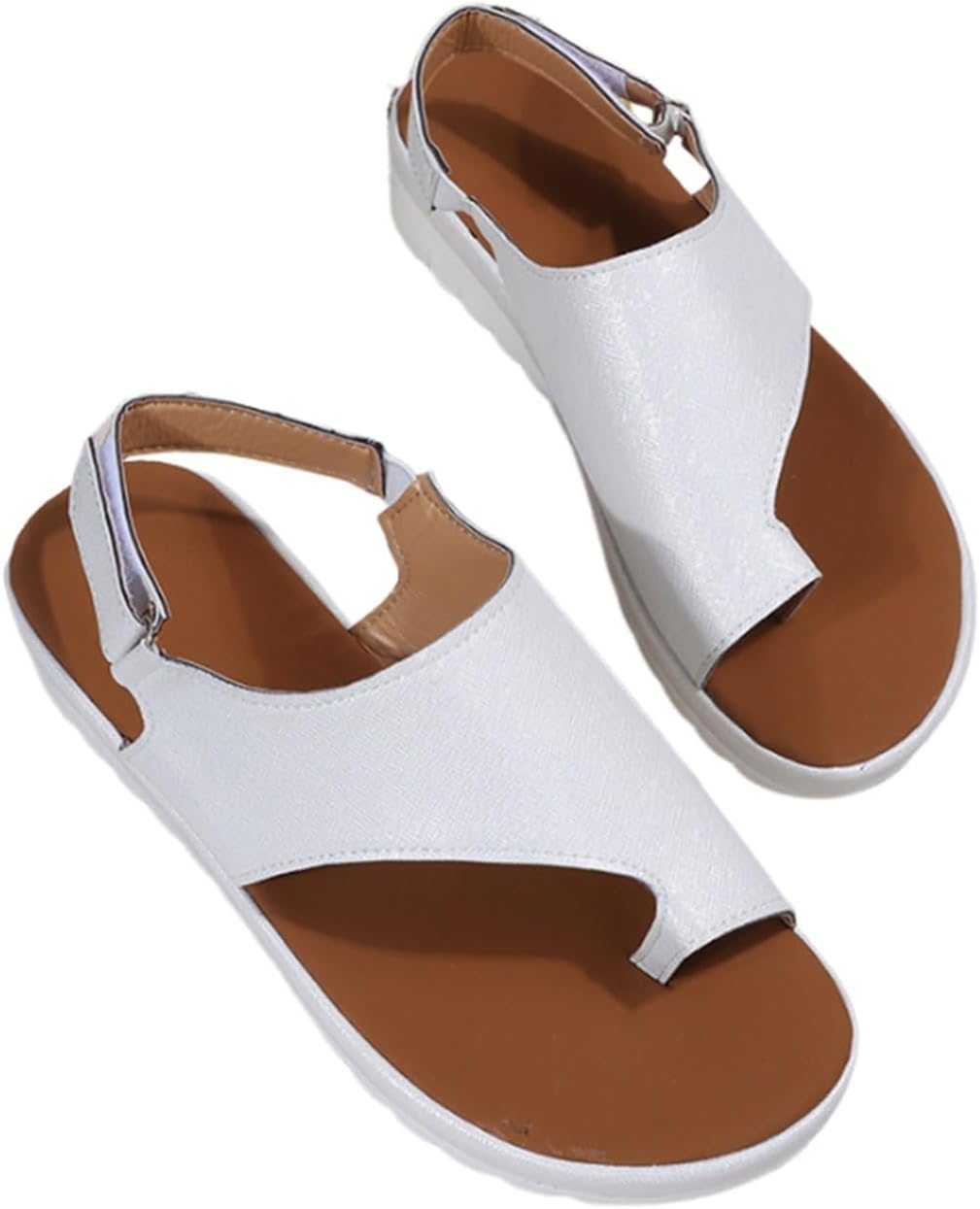 Womens Summer Flip Flops, Women Adjustable Open Toe Breathable Bunion Correction Sandals, Summer Outdoor Hiking Walking Beach Sandals, for Girlfriends and Mother