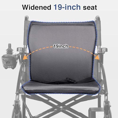 SLF30 Electric Wheelchair, Foldable Durable Motorized Wheelchairs for Adults with 19 Inch Seat and Supports Up to 300 lbs Airline Approved(36 Lbs, Grey)