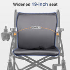 SLF30 Electric Wheelchairs for Adults, Foldable Durable Motorized Wheelchair with 19 Inch Seat and Supports Up to 300 lbs Airline Approved(36 Lbs, Grey)